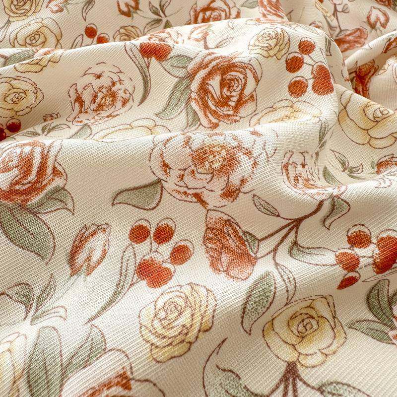 a类针织水洗双层棉纱四件EVV套碎学花被小套床单生宿舍三件套小清