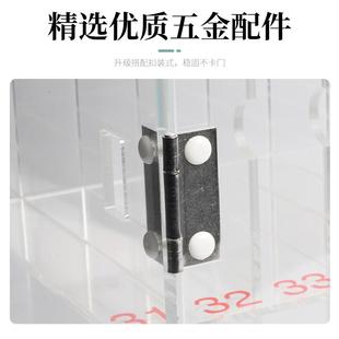 透手明机保管箱亚克力单电门盒存挂墙充放柜员工带锁储物DRY柜子