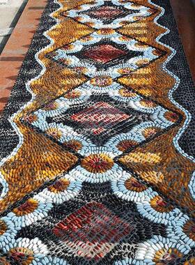 5地0斤鹅卵石铺路铺造庭院花园头景天然大小石雨花石原石DD102166