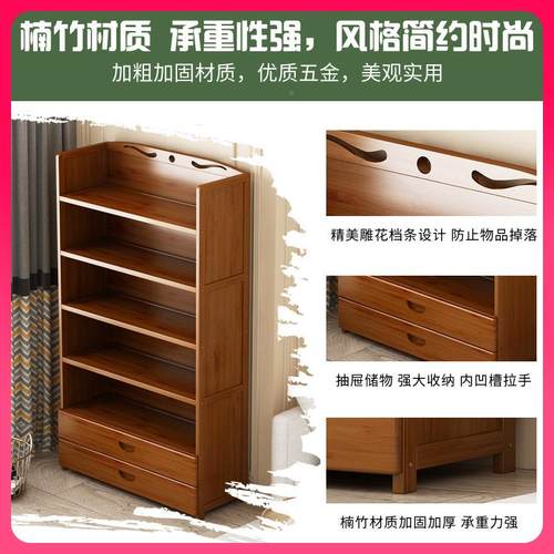 G3客YN书柜置物架落地书柜子简约实木厅简易KKX学桌上生儿小童书