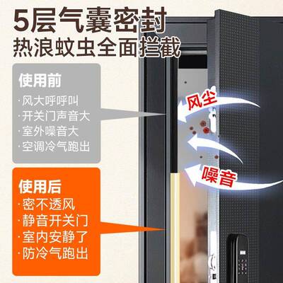 德国防盗门密封条门缝防风门框专用卧室房门隔音静音条入户门胶条