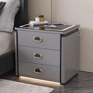 虎牌智能床电头柜保险柜无线一体充多能无感物应灯简约22现功代储