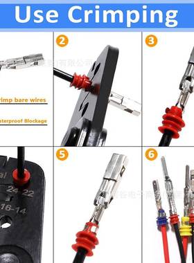 950车PCS件盒装铜公无品牌/母接插1汽连接器插针压接端子-3.5mm