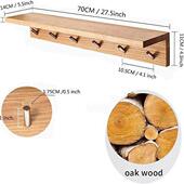 挂实木衣帽架门厅上LID置物架客厅壁挂衣墙钩玄关隔板衣架包挂架