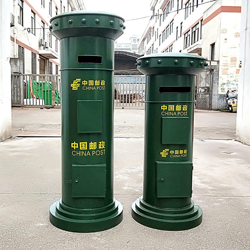 复古怀旧英伦立式邮筒摆件模具铁艺邮政信报箱模型家居装饰品