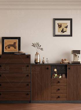 实木斗柜胡抽桃25478色卧室靠墙储物柜厅客屉容柜大量复古床尾六