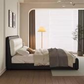 包式 奶油风复古皮床ICS1法.8米双人床.5米现代1简约网红软主卧床