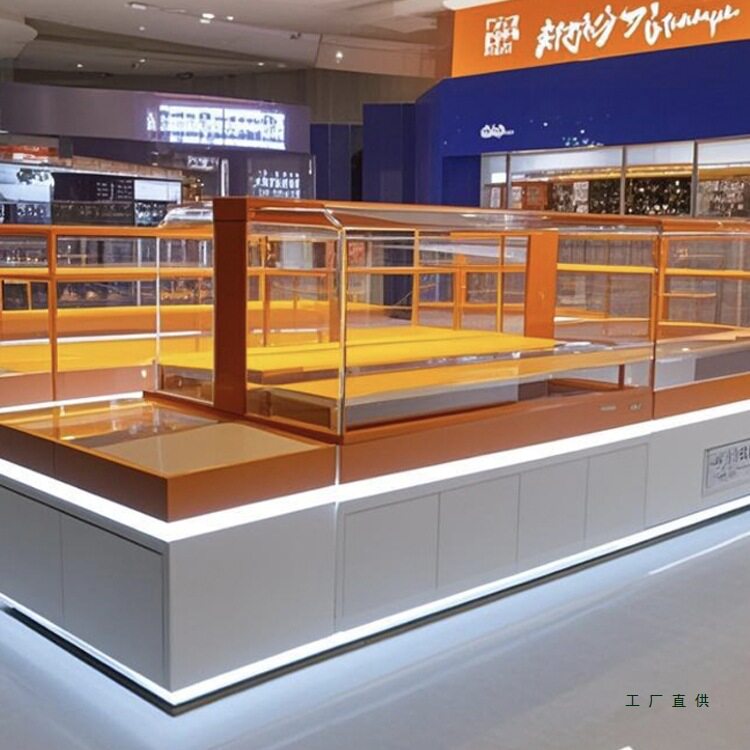 面包柜面包展示中岛柜弧形玻璃蛋糕店模型展示柜烘培边柜商用货架
