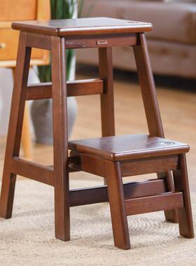 3EW1家两梯用凳折叠梯人字梯加实木梯椅凳子F76877H8用厚登高楼梯