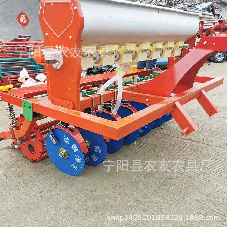 新款1行旱稻播种机同施免耕腿种肥小种麦机旋耕2一体6无品牌/行小