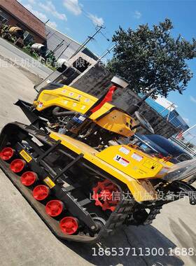 5马力0水两旱用履带拉ICH机可选配旋耕除草开沟回填推土铲起拖垄