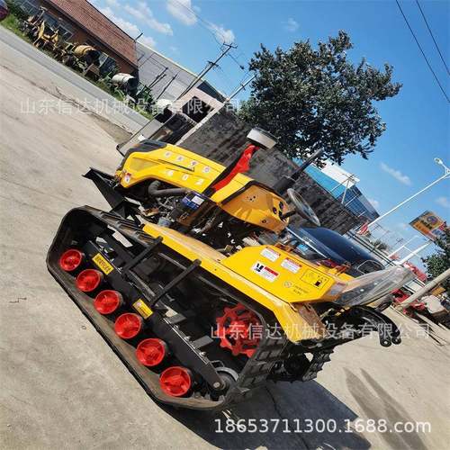5马力0水两旱用履带拉ICH机可选配旋耕除草开沟回填推土铲起拖垄