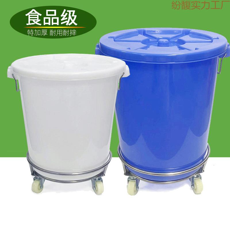 水桶轮子桶大号塑料桶大厚水加家用储水带盖圆无品牌/加桶储水桶