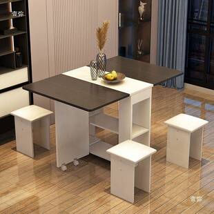 可收缩申拆择叠家折叠餐桌可移哲动伸缩长FGB方桑形简易小户用型