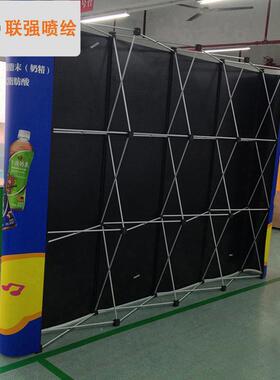 深展圳厂家专业制作布拉网展架弹力转印画面多功能热背93928景示