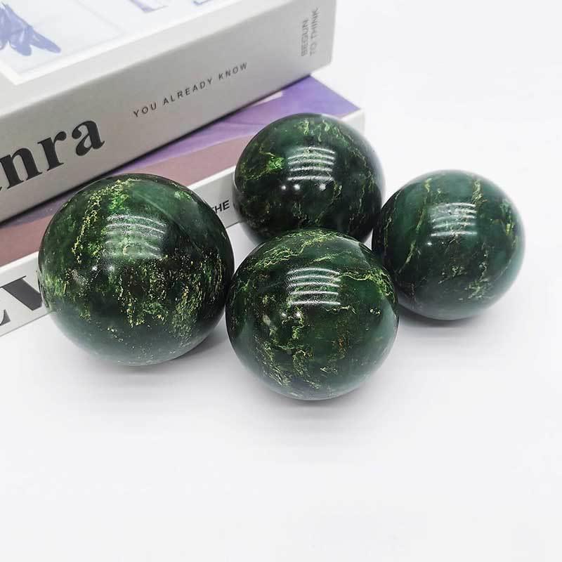 弘远水晶天然绿云母球云绿母水晶球原石打磨家居无品牌/晶装饰客