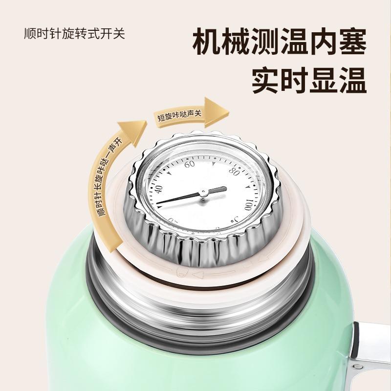 学古传家壶31不锈钢复焖6茶壶中式古热温水壶智能=机械显保温壶