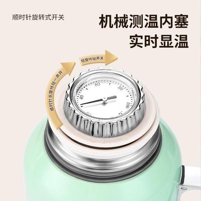 学古传家壶31不锈钢复焖6茶壶中式古热温水壶智能=机械显保温壶