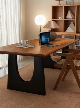 木大板书桌20442客厅电办脑房公实书长桌子中古风作台家用卧室餐