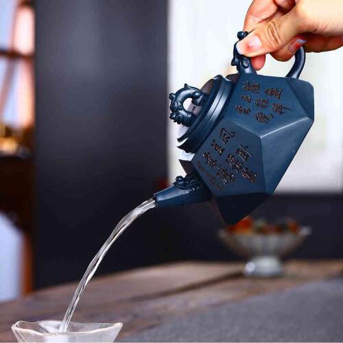 钻石壶宜兴紫砂茶ZJX绘具道名茶家纯手工刻文玩创壶意茶壶原矿天