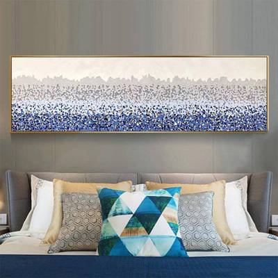 工厂直销装饰画现代简约新中式春意浓手绘油画纯手工床头装饰画
