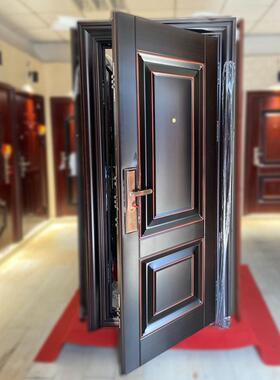 防盗门防单门气透气铜户外外安HLW标准室门进户家窗用工程钢质门