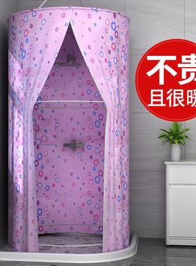 圆形家用冬天浴帘保暖洗浴澡罩成保人宝宝加浴厚帐温储87604物袋