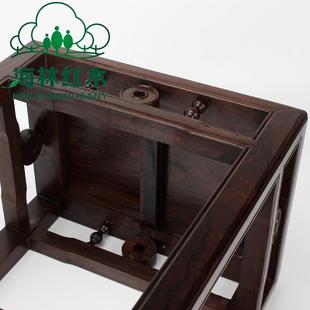 明古典家具黑檀木铜钱清凳FUZ排骨中凳四式方客厅餐桌凳