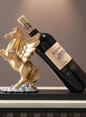 创意轻奢到成功马红酒架摆艺件装饰工62028摆品家居客厅酒柜电马