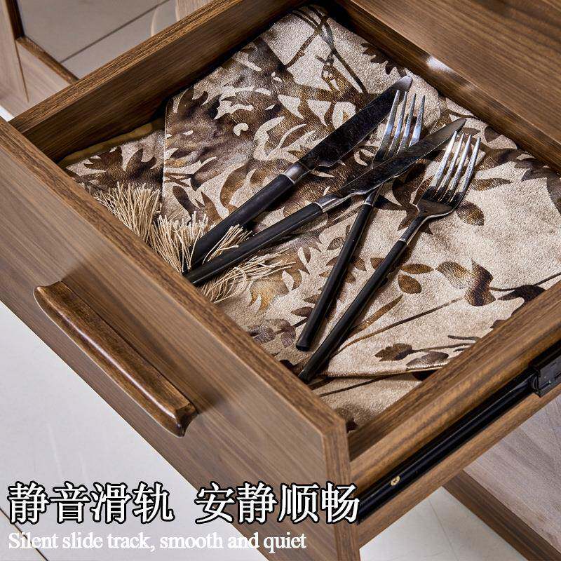 中式餐边柜现代简约储物柜边柜橱柜碗经无品牌/柜子水济型茶桃柜