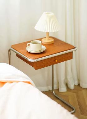 中古木沙17112发边几边柜床头小桌子茶几迷实你小型厅边卧客室角