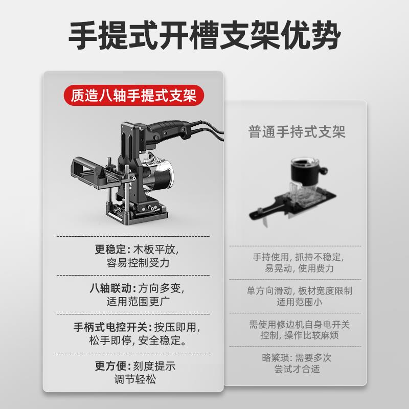 二合一木连接件定开36328孔开器模位具工电动工具大全修边机机槽