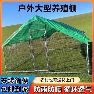 户鸡棚鸡鸡笼舍养家鸡特大号禽养外殖防雨加厚镀锌32CLY管孔雀鸽