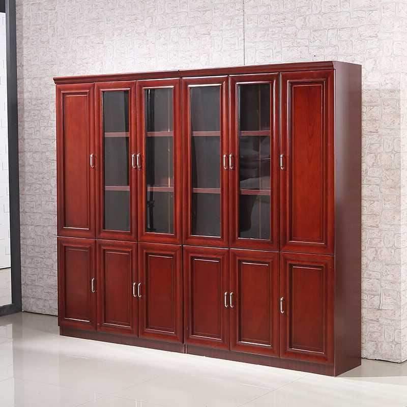 办公室落文柜漆现代中式贴无品牌/实件木皮木质两地门八油门实木