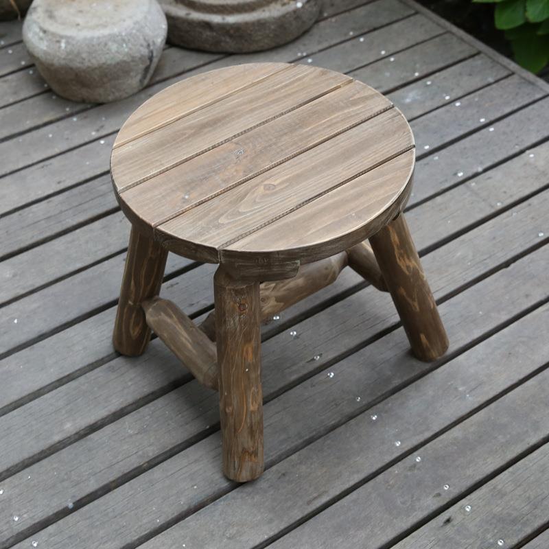 厂人家直美销意式田园实40918木凳子木质时尚创家用儿童成小圆凳