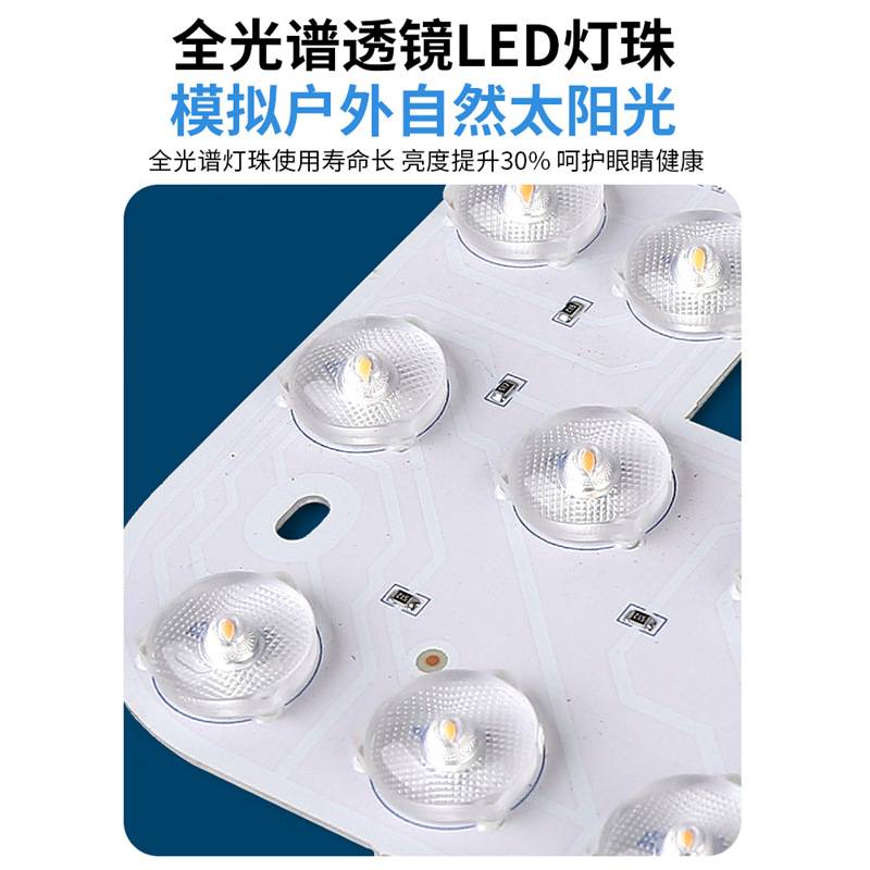 全光谱led吸顶灯 替换灯芯护眼防蓝光灯普瑞超亮圆形三色变光灯盘