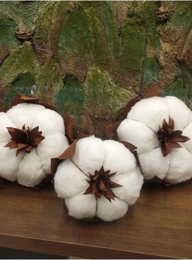 商网场橱窗装饰打婚庆插39155花假花拍照道具复古红卡巨型仿棉花