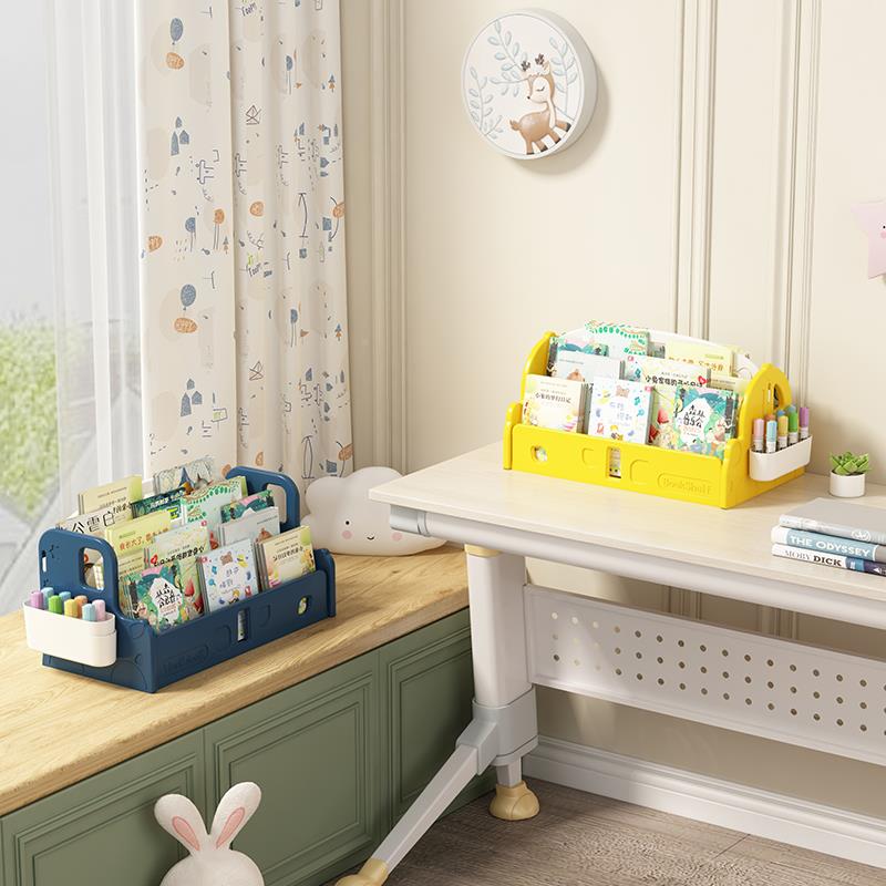 c物s童书架桌面置架宝宝绘本架儿幼儿ICS收纳架落子地小型飘窗简