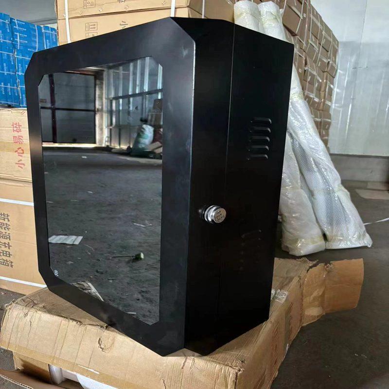 黑色新款加厚钢化玻璃面充电桩防护箱家用通用车型充电桩保护箱