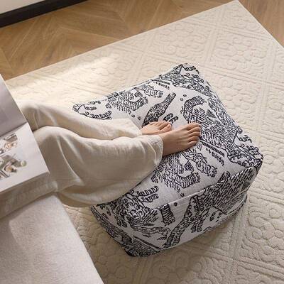 如添翼国懒风山虎纹团坐虎墩客厅人沙LUN发地毯蒲凳脚踏坐垫墩子