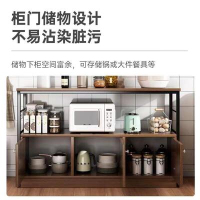 厨收房置物落地纳柜32524置物柜子储物橱柜能家架用多功微波炉切