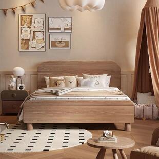 纯女实木儿床男孩日简39780约米式一米二床卡通孩公童主床单人床