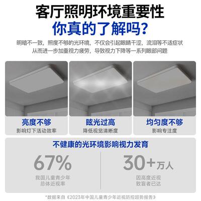 超薄客厅吸顶灯ld30103超亮全光谱护眼大简主灯现代约厅2e025新款