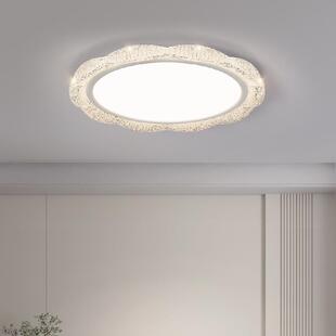 光复圆形轻奢古水全晶卧室吸顶灯胡桃木色护眼现代儿84550童房主