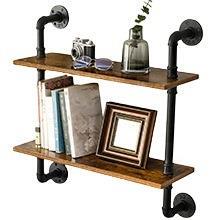 搁铁艺水管层板书28355墙上置物架墙壁花架架一字隔板物板隔板壁