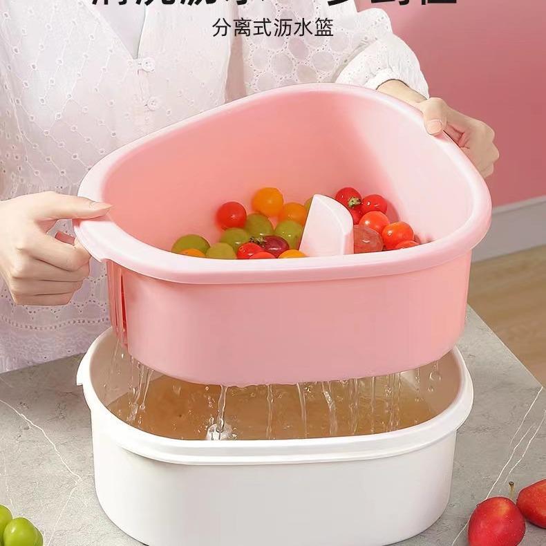 果淘淘沥水篮甩干机家用小型粉色器洗洗无品牌/水果脱水手果清蔬