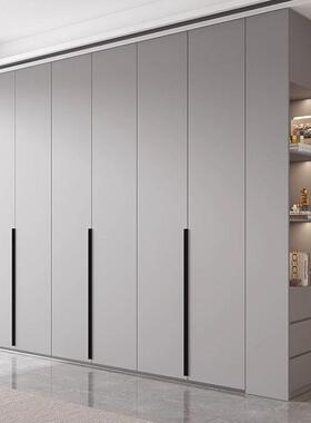 意式颗简约实木25689粒板衣灰柜色卧顶室家用一门到组合平开门大