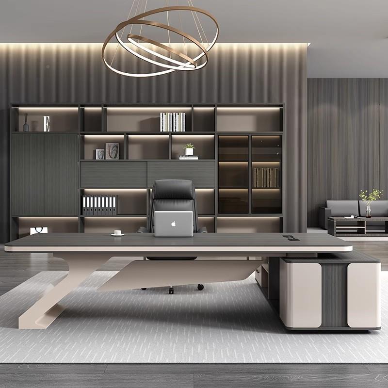 裁轻奢52382274老板桌公办公桌简约现代桌董事长总桌经理大班台办