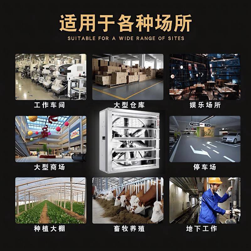 重锤负压场风机风排气扇抽风机室内通BRR风换养殖通气降温排风扇