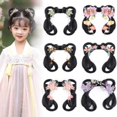 儿童古装 懒人发包假发包古风造型发髻女童发饰 汉服假发头饰一体式